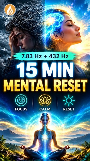 15 MIN MENTAL RESET 🧠 7 83 Hz + 432 Hz | Clear Your Mind & Find Inner Peace