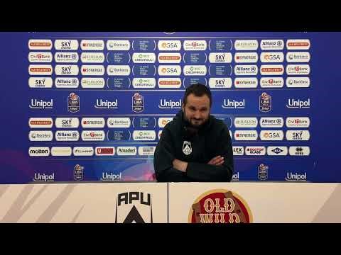 Apu Udine-Vanoli Cremona 82-75, la conferenza stampa di coach Vertemati
