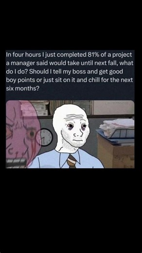 finished early: tell boss or wait | Subscribe for more #motivation 😊👍