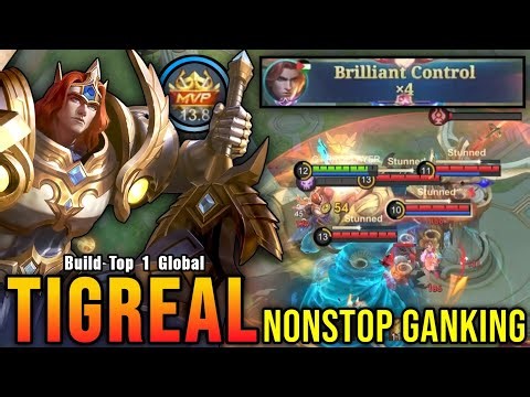 MVP Tank!! Annoying Roamer Tigreal NonStop Ganking!! - Build Top 1 Global Tigreal ~ MLBB