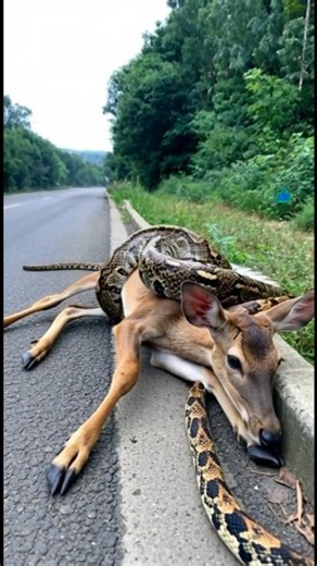 Python Attacks Deer 😱 | Shocking Wildlife Hunting Moment in the Wild