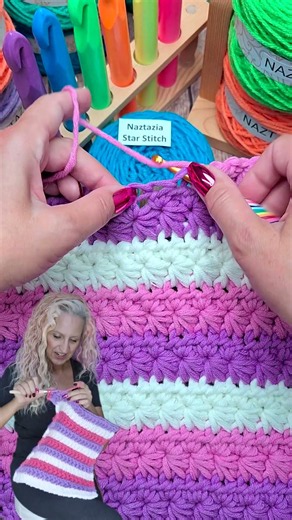 This satisfying star stitch pattern creates stunning texture!