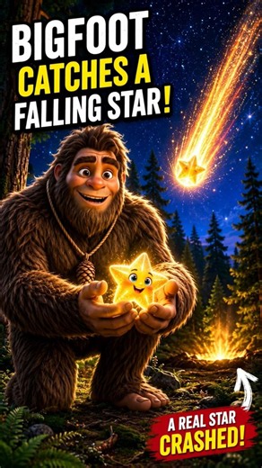 Bigfoot Catches a Falling Star ⭐ #shorts #bigfoot #trending #viral #monkey