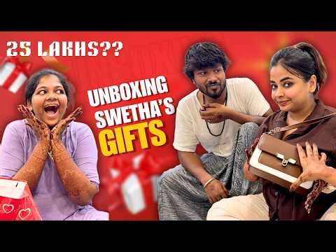 8 lakhs மொய் பணமா?? 😱 Swetha Gift Unboxing ❤️ | @ramwithjaanu
