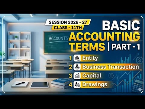 Class 11 Accountancy | CH - 2 | Accounting Basic Terms | Accounts 