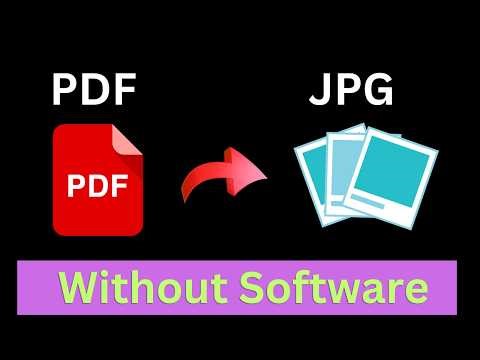 How to Convert PDF to JPG in Windows 11 No Software