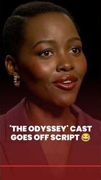 The Odyssey cast went off script real quick 😭 #theodyssey #christophernolan