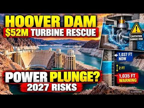 Hoover Dam's $52M Turbine Rescue: Lake Mead Nears 1,035 Feet—Could Power Output Plunge? | 2027 Risks