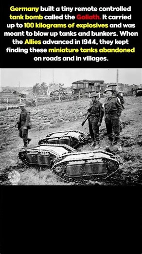 The Goliath: The Mini Anti-Tank Bomb of 1944 #Germany #Tanks #Innovation