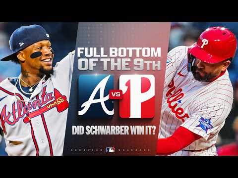 FULL 9th INNING: Braves get into trouble while trying to sweep Phillies ON THE ROAD | MLB Highlights