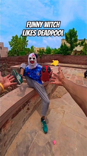 Funny Witch Likes Deadpool 💀💦#parkour#spiderman#water#jump#support#viral#jodhpur#india#pov#funny