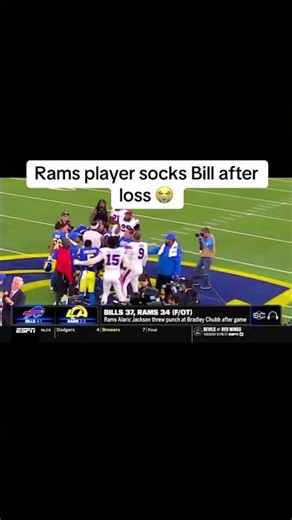 #rams player punches a #buffalobills loser? #nflnews #joshallen #nflhighlights #mondaynightfootball
