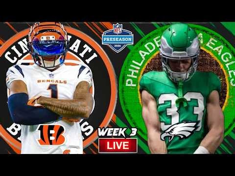 🏈 Bengals vs Eagles, ULTIMATE Live Stream Reactions | Preseason Week 3