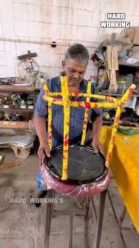 😮🔥Stainless Steel Stool Manufacturing Process #hardworking #asmrsounds #manufacturing