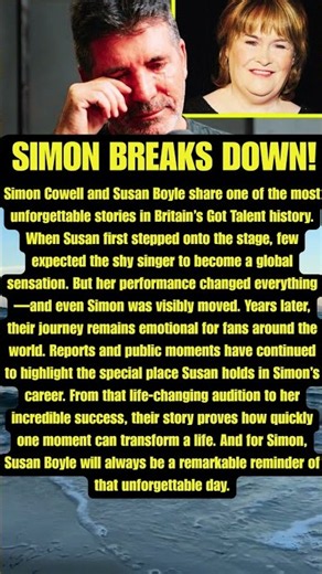 Simon Cowell Breaks Down in TEARS after What Happened to Susan Boyle
