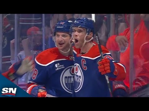 Oilers' Connor McDavid Dazzles The Crowd And Delivers Beautiful Assist To Zach Hyman
