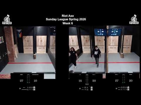 Riot Axe Sunday League Spring 2026 Week 6 | Axe Throwing
