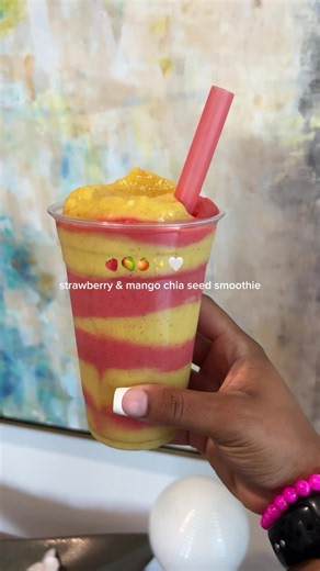 Strawberry Mango Smoothie Recipe with Chia & Fresh Juice