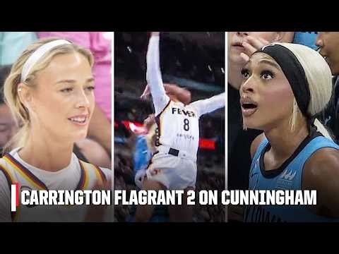 DiJonai Carrington EJECTED after Flagrant 2 foul on Sophie Cunningham 😳 | WNBA on ESPN