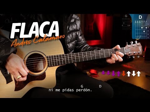 FLACA - Andrés Calamaro - GUITARRA ACORDES + RITMO | Christianvib