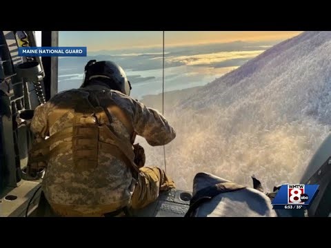 Maine National Guard airlifts 2 stranded hikers from Bigelow Mountain