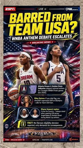 WNBA Anthem DebateEscalates #WNBAFinals#RileyGaines