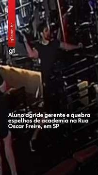 Aluno agride gerente e quebra espelhos de academia na Rua Oscar Freire, em SP #shorts #g1