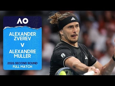 Alexander Zverev v Alexandre Muller Full Match | Australian Open 2026 Second Round