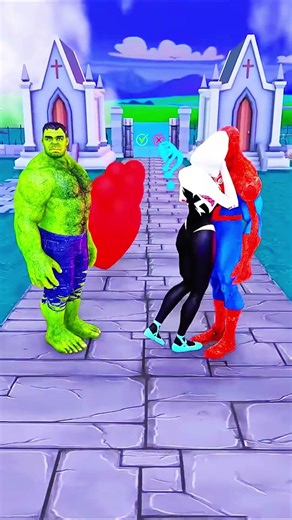 🫣 wait till the end 🤫 spiderman aur hulk ke bich huya ek khel #hulk #shortsfeed #shorts