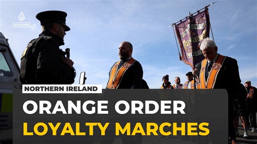 Stand-off over contested Orange Order loyalty march in Northern Ireland