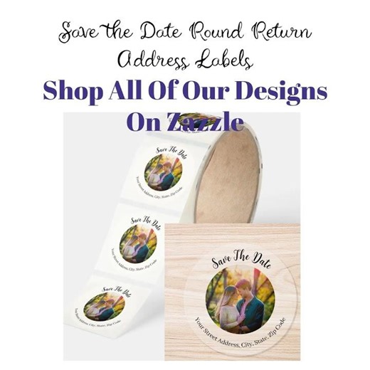 Save the Date return address labels #zazzlemade