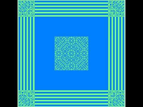 Product of Neighbours Cellular Automaton, Modulo 8: Microbots