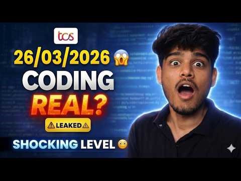 TCS NQT Coding 26/03/2026 Real Questions | TCS NQT Coding Questions
