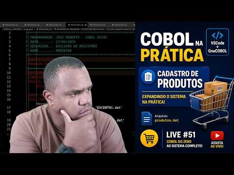 💻 Criando um Sistema em COBOL do Zero | Cadastro de Produtos (VSCode + GnuCOBOL) | Live #51