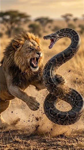 LION vs PYTHON 🦁🐍 Ultimate Savage Showdown in the Savannah | Instant Clash 😱🔥