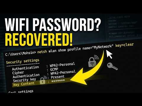 Find Forgotten WiFi Password on Windows Computer | Command Prompt Method