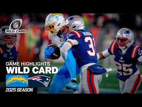 Los Angeles Chargers vs New England Patriots Game Highlights | 2025 NFL Season Wild Card Round