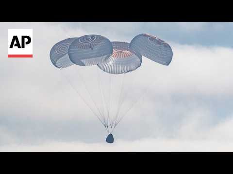 Four astronauts return to Earth after 8 months in space