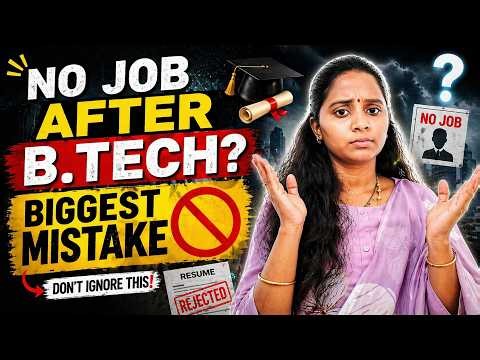 “No Job After B.tech? 😳 The REAL Reason & How to Fix It (2026 Guide)”