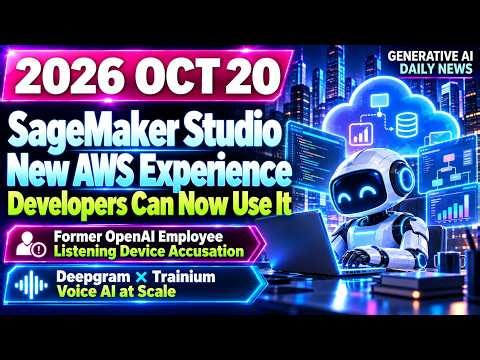 [GenAI News] Developers can now use SageMaker Studio through the new AWS experience | 2026-10-20
