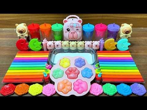 Slime Mixing Random Things Into Glossy Slime For Relaxing ASMR #1223