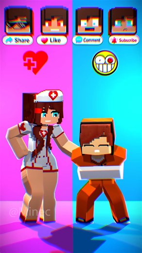 Nurse JJ Sister & JJ: What's hidden behind JJ Prisoner? 😨🥺Maizen Minecraft #minecraft #jj #memes