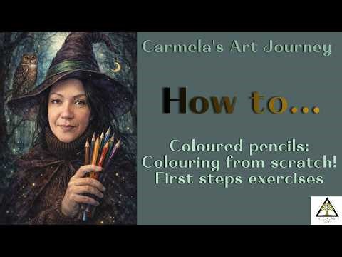 How-to: Coloured pencils - Colouring from scratch - First steps exercises :)