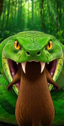 Amazing Snake Eating Process Explained | Anime Style Animation