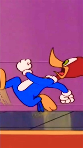 Woody Woodpecker Runs away from Death The Wolf