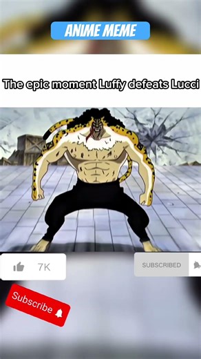The moment Luffy finally defeats Lucci #onepiece