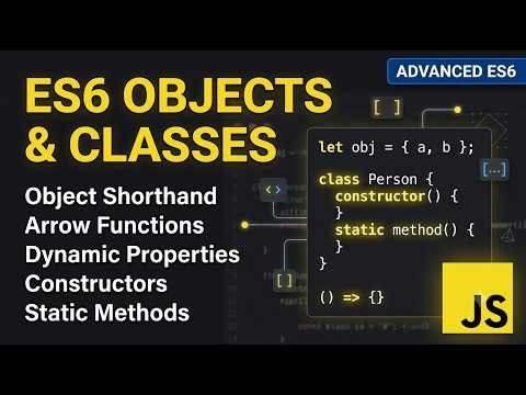 JavaScript ES6 Classes | Object Shorthand, Dynamic Properties, Constructors & Static Methods