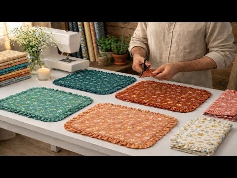 🔴So Cute and meaningful gift ideas: rectangular placemats💯Sewing gift ideas/ tailor nour