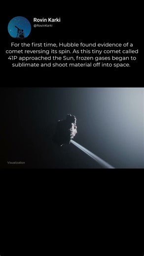 For the first time, Hubble found evidence of a comet reversing its spin