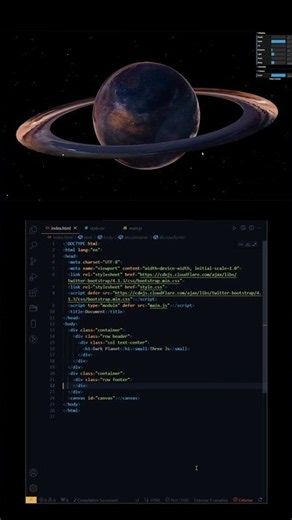 I Built a DARK PLANET Using HTML, CSS & JavaScript 🌑🪐 | Web Development